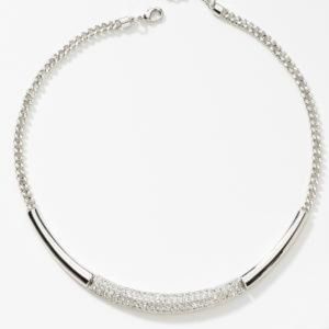 Touchstone Crystal  - White Collar Necklace